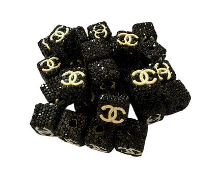 CC Rhinestone Cube Designer Inspired Bead for Beadable Pens, Stylus, Pencils, Keychains and More!