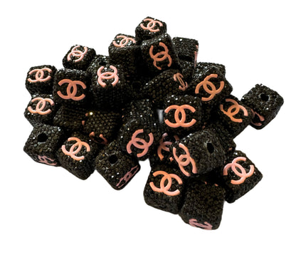 CC Rhinestone Cube Designer Inspired Bead for Beadable Pens, Stylus, Pencils, Keychains and More!