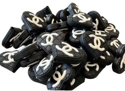 CC Heart Designer Inspired Silicone Focal Bead for Beadable Pens, Stylus, Pencils, Keychains and More