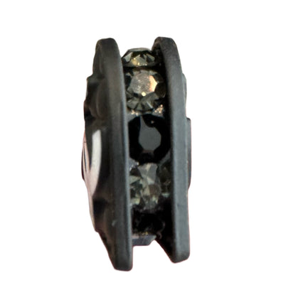 CC Metal and Rhinestone Cushioned Heart Designer Inspired Bead for Beadable Pens, Stylus, Pencils, Keychains and More!
