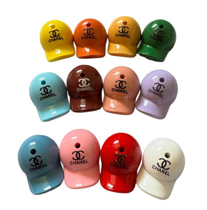 CC Cap or Hat Designer Inspired Acrylic Bead for Beadable Pens, Stylus, Pencils, Keychains and More!