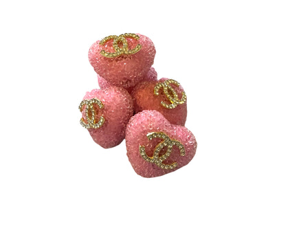 CC Sugar Heart Designer Inspired Bead for Beadable Pens, Stylus, Pencils, Keychains and More!