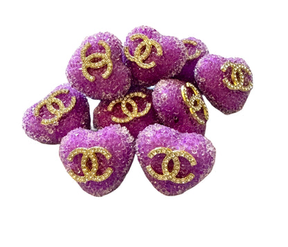 CC Sugar Heart Designer Inspired Bead for Beadable Pens, Stylus, Pencils, Keychains and More!