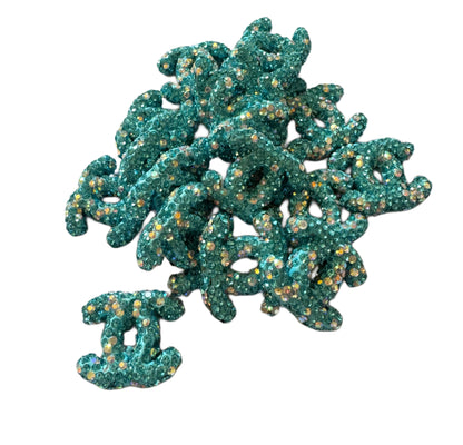 CC Rhinestone Letters Designer Inspired Bead for Beadable Pens, Stylus, Pencils, Keychains and More!