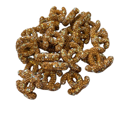 CC Rhinestone Letters Designer Inspired Bead for Beadable Pens, Stylus, Pencils, Keychains and More!