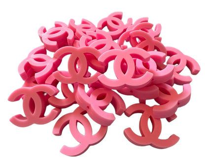 CC Letters Designer Inspired Silicone Focal Bead for Beadable Pens, Stylus, Pencils, Keychains and More