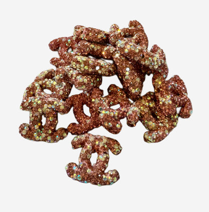 CC Rhinestone Letters Designer Inspired Bead for Beadable Pens, Stylus, Pencils, Keychains and More!