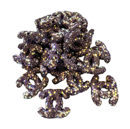 CC Rhinestone Letters Designer Inspired Bead for Beadable Pens, Stylus, Pencils, Keychains and More!