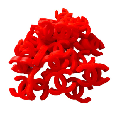CC Letters Designer Inspired Silicone Focal Bead for Beadable Pens, Stylus, Pencils, Keychains and More