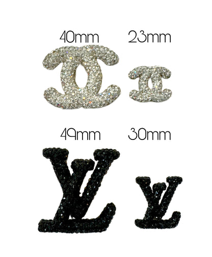 LV Rhinestone Extra Large Letters Designer Inspired Bead for Beadable Pens, Stylus, Pencils, Keychains and More!