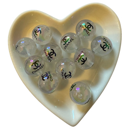 CC Luminous Glow Effect Designer Inspired Acrylic Beads for Beadable Pens, Stylus, Pencils, Keychains and More!