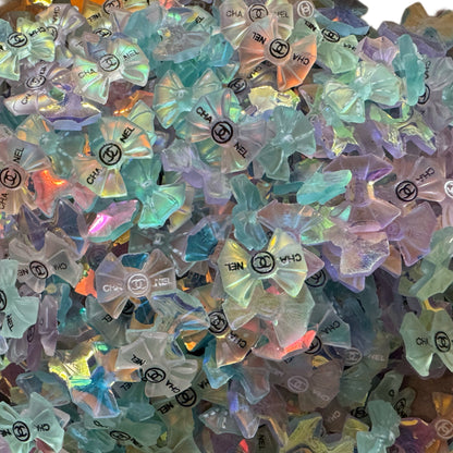 CC Resin Designer Inspired Transparent Bows Nail Charms or Cabochons for DYI Phone Cases, Scrapbook, Hair Accessories, or Make Your Own Beads!