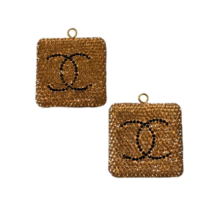 CC Rhinestone Pendant Designer Inspired Bead for Beadable Pens, Stylus, Pencils, Keychains and More!