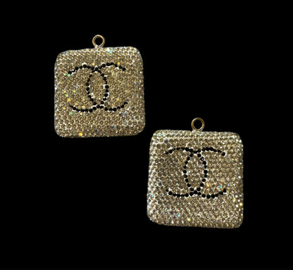 CC Rhinestone Pendant Designer Inspired Bead for Beadable Pens, Stylus, Pencils, Keychains and More!
