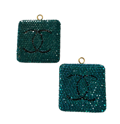 CC Rhinestone Pendant Designer Inspired Bead for Beadable Pens, Stylus, Pencils, Keychains and More!