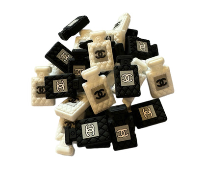 CC Perfume Bottle Designer Inspired Silicone Focal Bead for Beadable Pens, Stylus, Pencils, Keychains and More