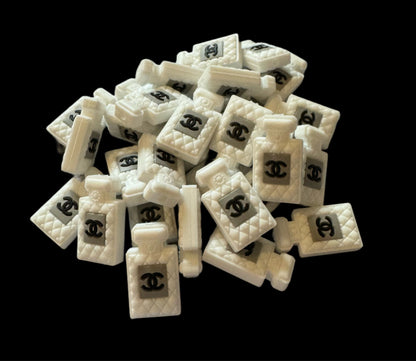 CC Perfume Bottle Designer Inspired Silicone Focal Bead for Beadable Pens, Stylus, Pencils, Keychains and More