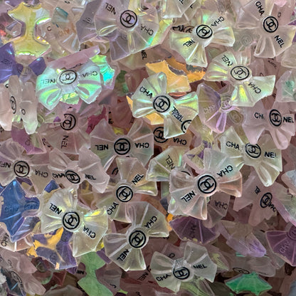 CC Resin Designer Inspired Transparent Bows Nail Charms or Cabochons for DYI Phone Cases, Scrapbook, Hair Accessories, or Make Your Own Beads!