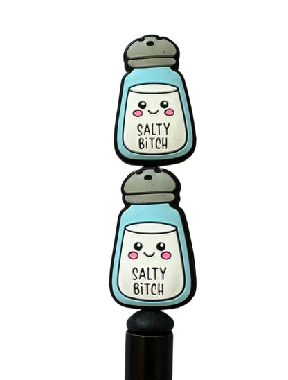 ADULT CONTENT! Salty Bitch Focal Bead for Beadable Pens, Stylus, Pencils, Keychains and More