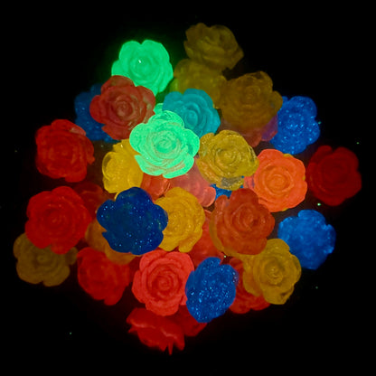 30mm Luminous Jelly Flower Flatback Cabochon Perfect for Your DYI Projects with Phone Cases Water Bottles and More!