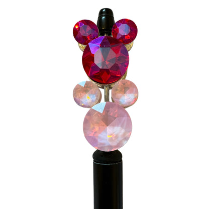 26mm Large Rhinestone and Metal Mouse Head Beads for Beadable Pens, Keychains, Bracelets, Earrings & More! Perfect for All Your DIY Projects
