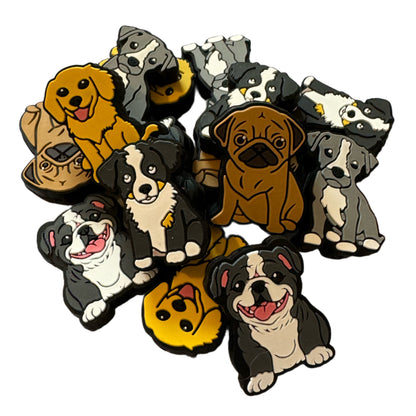 Dog and Cat Silicone Focal Bead Mix for Beadable Pens, Stylus, Pencils, Keychains.  Cute Puppy and Kitty Mix with Pug, Bulldog, and More!