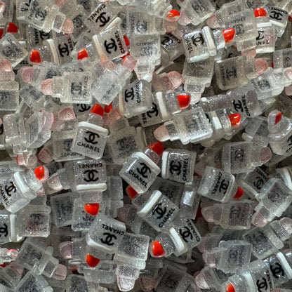 CC, LV or DD Resin Designer Inspired Lipstick Nail Charms or Cabochons for DYI Phone Cases, Scrapbook, Hair Accessories, or Make Your Own Beads!