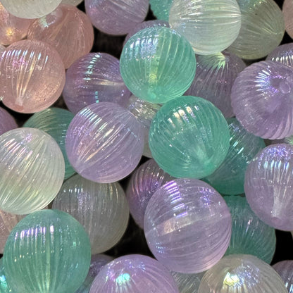 Glow Magic! 10 Pieces of 16mm Luminous Pastel Pumpkin Acrylic Beads for Bracelets, Keychains, Earrings and more of Your DIY Creations!