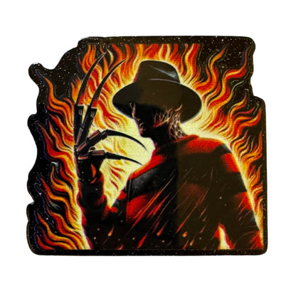 CUSTOMIZED! 5 Pieces Halloween Horror Characters Flatback One Sided Planar Acrylic with Glitter Back for Keychains, Badge Reels, Earrings & More! Jason, Freddy, Michael, Pennywise +