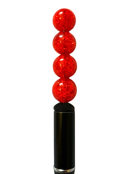 14mm Red Crackle Acrylic Beads for Beadable Pens, Bracelets, Keychains and More! Perfect for Halloween or Horror Projects!