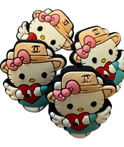 Hello Kitty Designer Inspired Silicone Focal Bead for Beadable Pens, Stylus, Pencils, Keychains and More CC, LV and GG