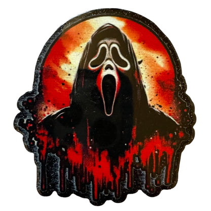 CUSTOMIZED! 5 Pieces Halloween Horror Characters Flatback One Sided Planar Acrylic with Glitter Back for Keychains, Badge Reels, Earrings & More! Jason, Freddy, Michael, Pennywise +