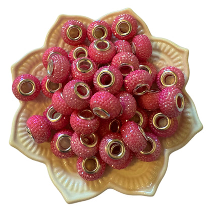Acrylic Rhinestone Like Wheel Beads or Spacers with Large Hole for Beadable Pen, Keychain, Bracelet and More! Perfect for Your DIY Creations