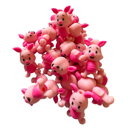 3d Winnie the Honey Bear and Friends Silicone Focal Bead for Beadable Pens, Stylus, Keychains and More!