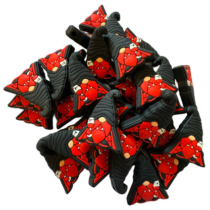 Gnome as a Vampire Scary but Cute Halloween Horror Character Silicone Focal Bead for Beadable Pens, Keychains and More!