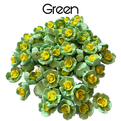 19mm Luminous Raised Center Resin Rose Flower Flatback Cabochon. Perfect for Your DIY for Phone Cases Water Bottles Scrapbook Hair Accessory