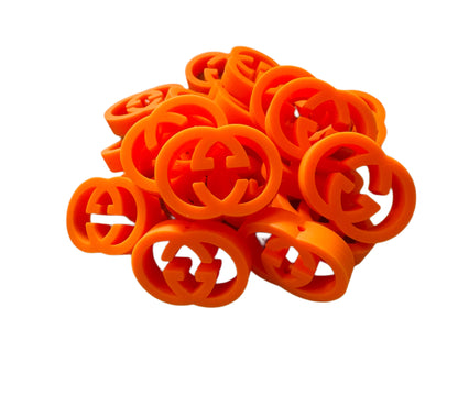 GG Letters Designer Inspired Silicone Focal Bead for Beadable Pens, Stylus, Pencils, Keychains and More