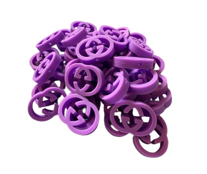 GG Letters Designer Inspired Silicone Focal Bead for Beadable Pens, Stylus, Pencils, Keychains and More