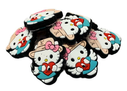Hello Kitty Designer Inspired Silicone Focal Bead for Beadable Pens, Stylus, Pencils, Keychains and More CC, LV and GG