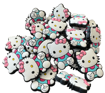 Hello Kitty Designer Inspired Silicone Focal Bead for Beadable Pens, Stylus, Pencils, Keychains and More CC, LV and GG