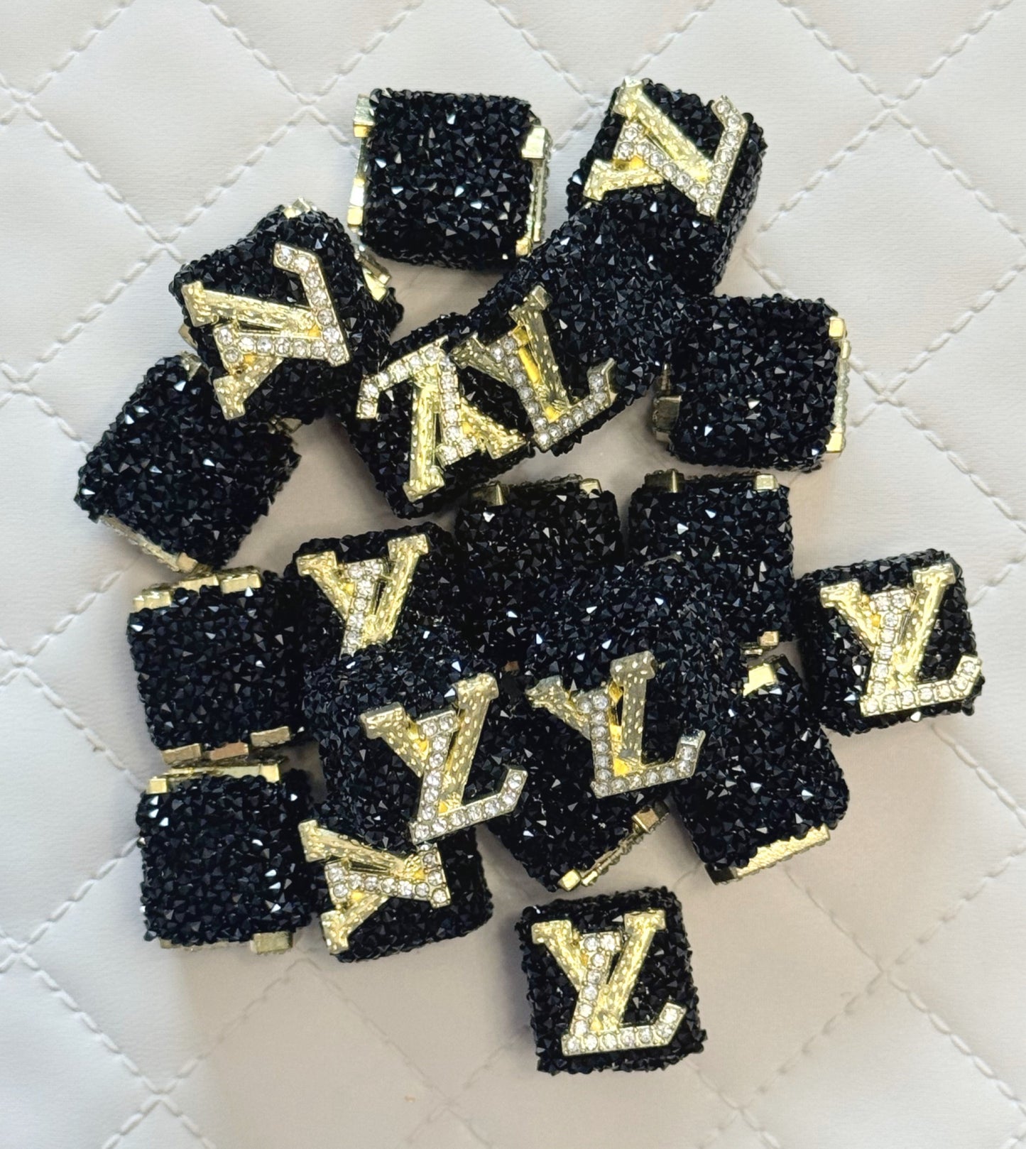 LV Sugar Cube Designer Inspired Bead for Beadable Pens, Stylus, Pencils, Keychains and More!