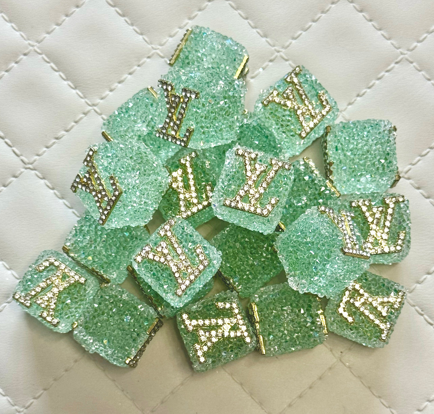 LV Sugar Cube Designer Inspired Bead for Beadable Pens, Stylus, Pencils, Keychains and More!