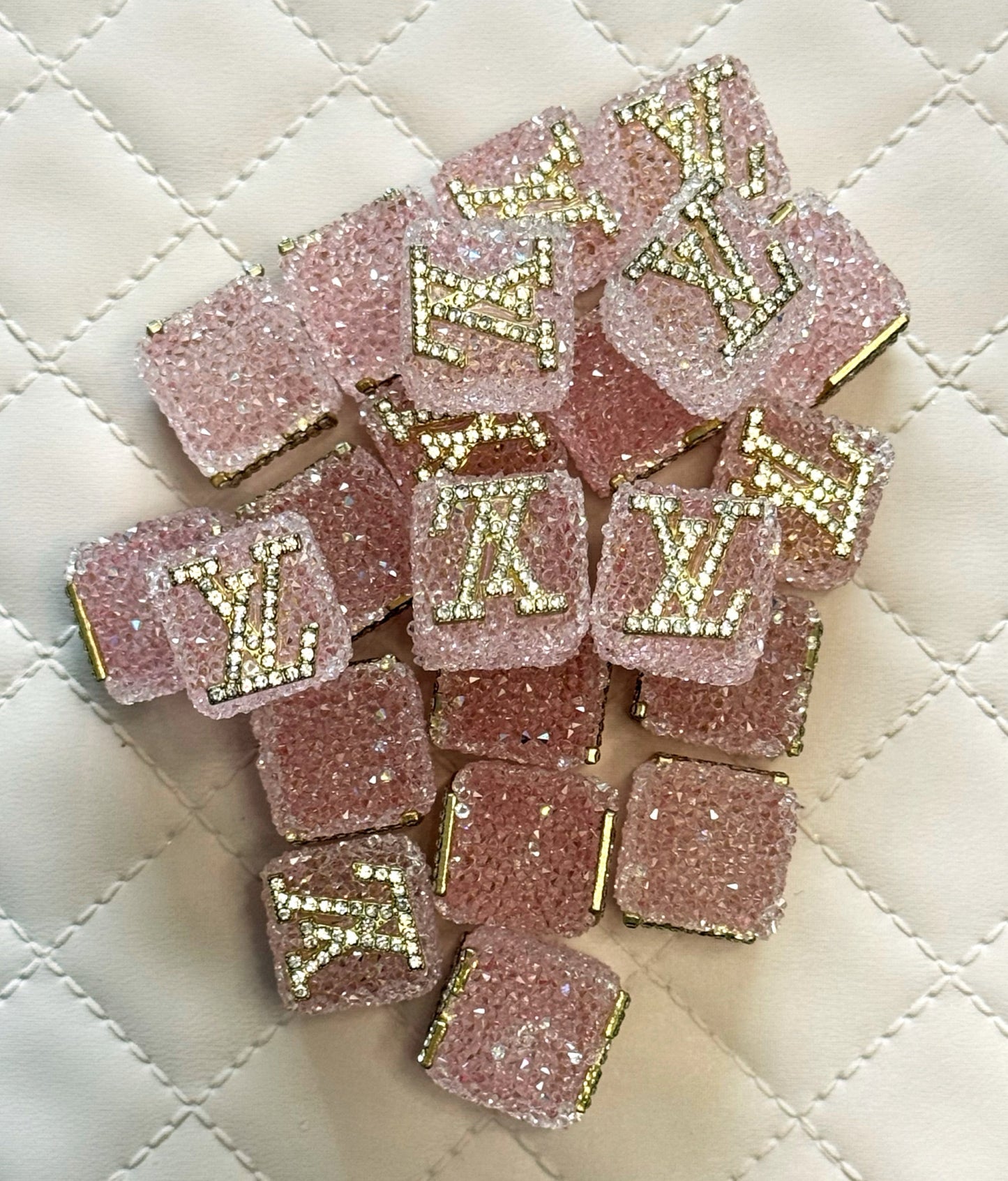 LV Sugar Cube Designer Inspired Bead for Beadable Pens, Stylus, Pencils, Keychains and More!