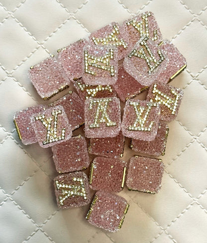 LV Sugar Cube Designer Inspired Bead for Beadable Pens, Stylus, Pencils, Keychains and More!