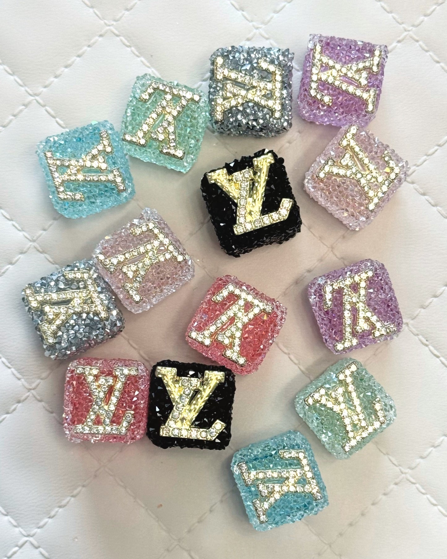 LV Sugar Cube Designer Inspired Bead for Beadable Pens, Stylus, Pencils, Keychains and More!