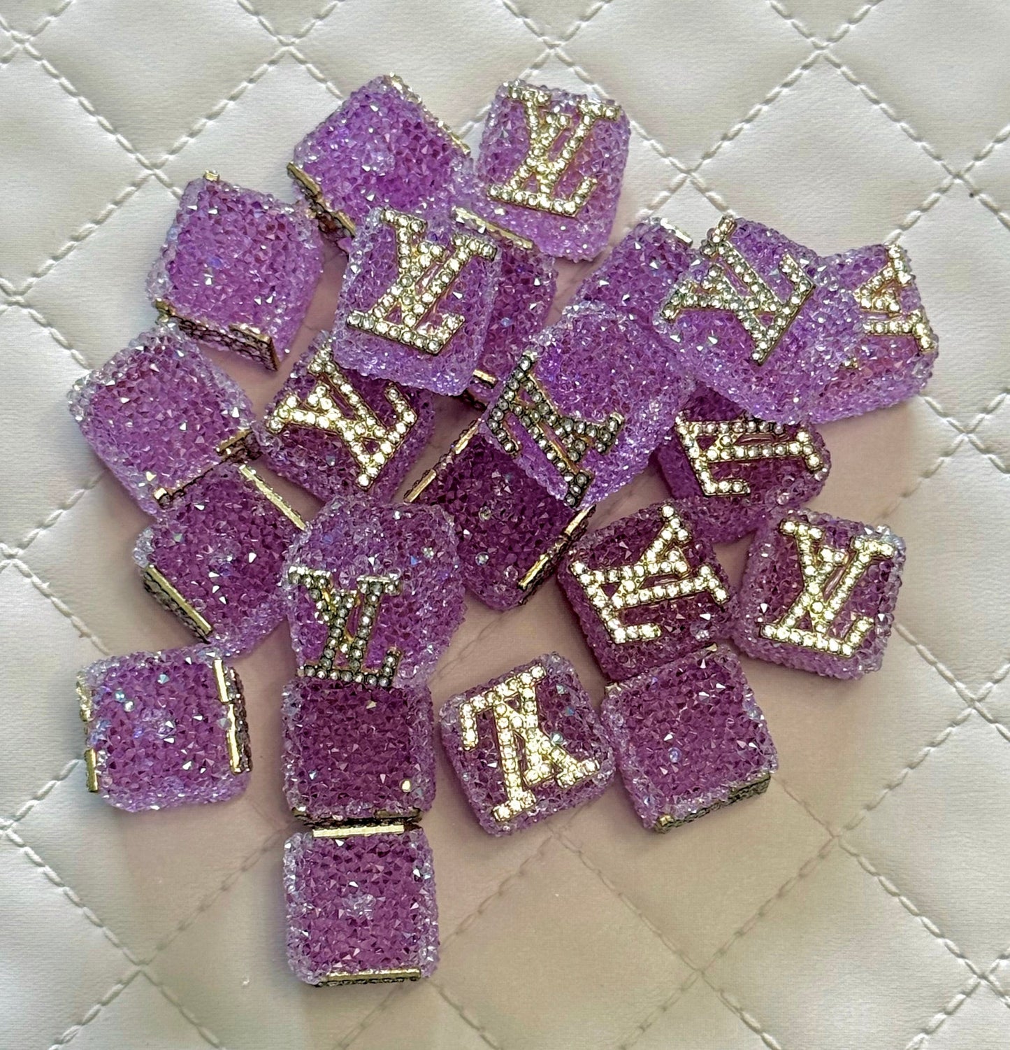 LV Sugar Cube Designer Inspired Bead for Beadable Pens, Stylus, Pencils, Keychains and More!