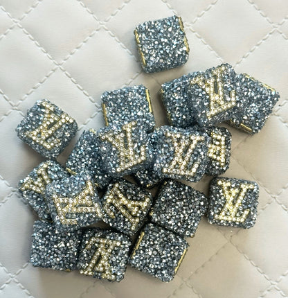 LV Sugar Cube Designer Inspired Bead for Beadable Pens, Stylus, Pencils, Keychains and More!