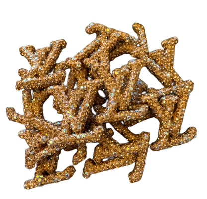 LV Rhinestone Letters Designer Inspired Bead for Beadable Pens, Stylus, Pencils, Keychains and More!