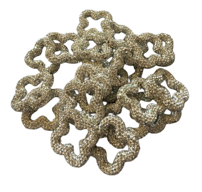 LV Rhinestone Clover Designer Inspired Bead for Earrings, Keychains, Phone Straps and More!