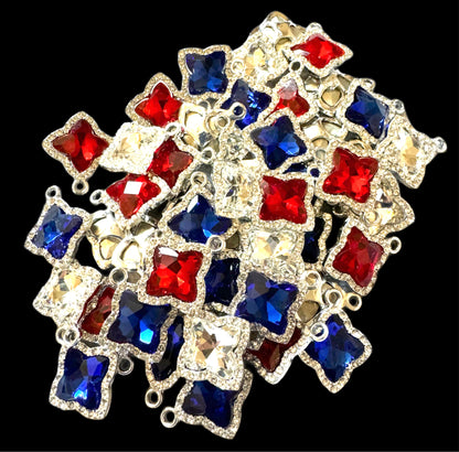 LV Clover Logo Metal and Rhinestone Pendant Designer Inspired for Beadable Pens, Keychains, Bracelets, Earrings and More! (Copy)